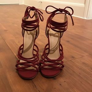 Super Cute Red Strappy Heels BRAND NEW